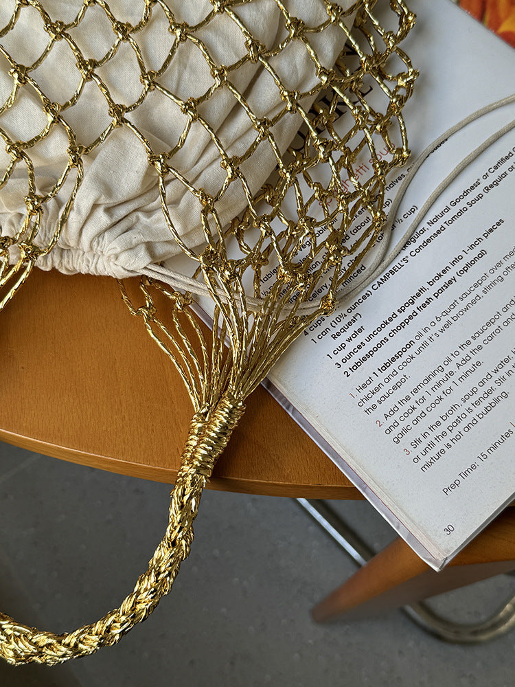 Hollow Out String Simple Handbags