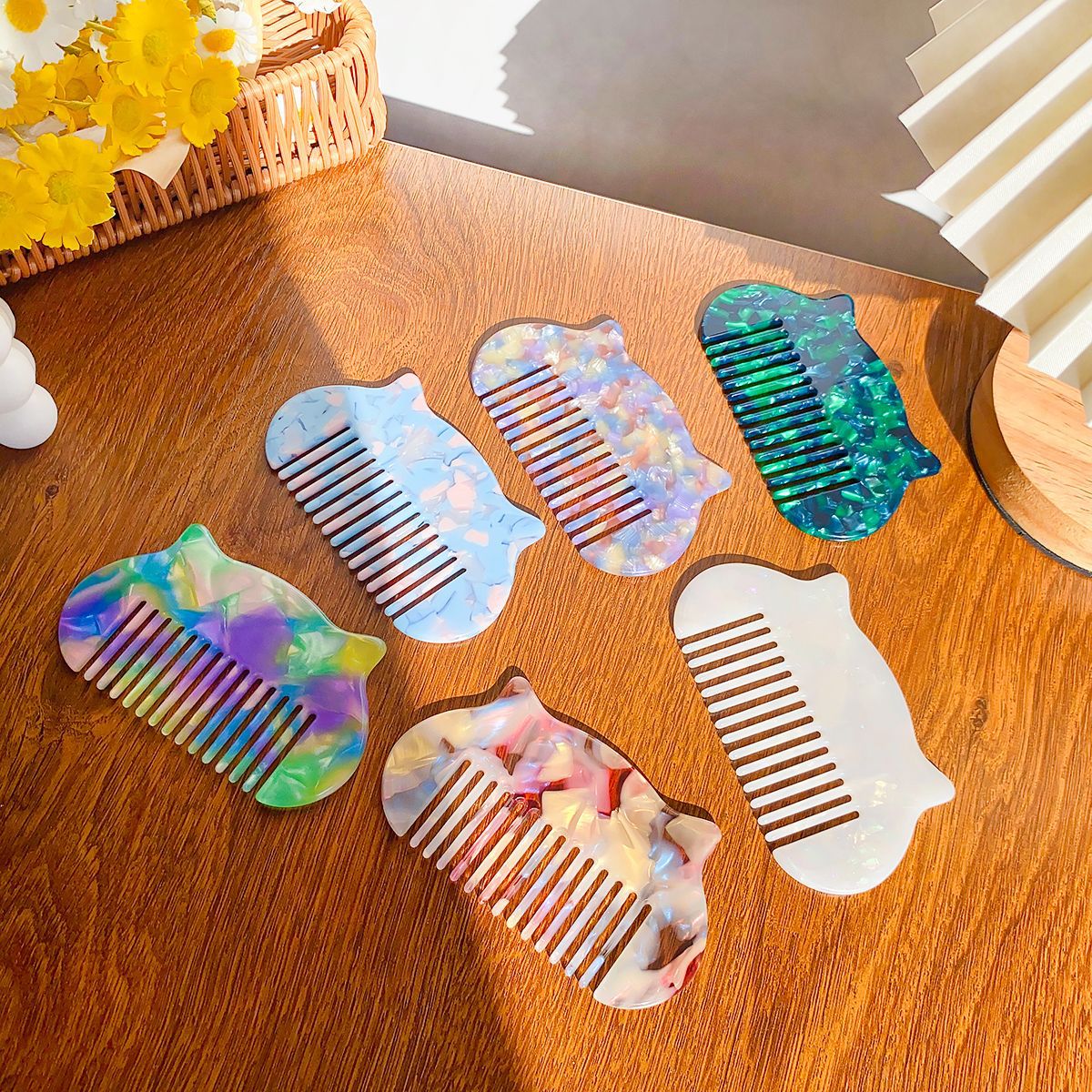 Cute Mini Cat Ear Acetate Hair Comb