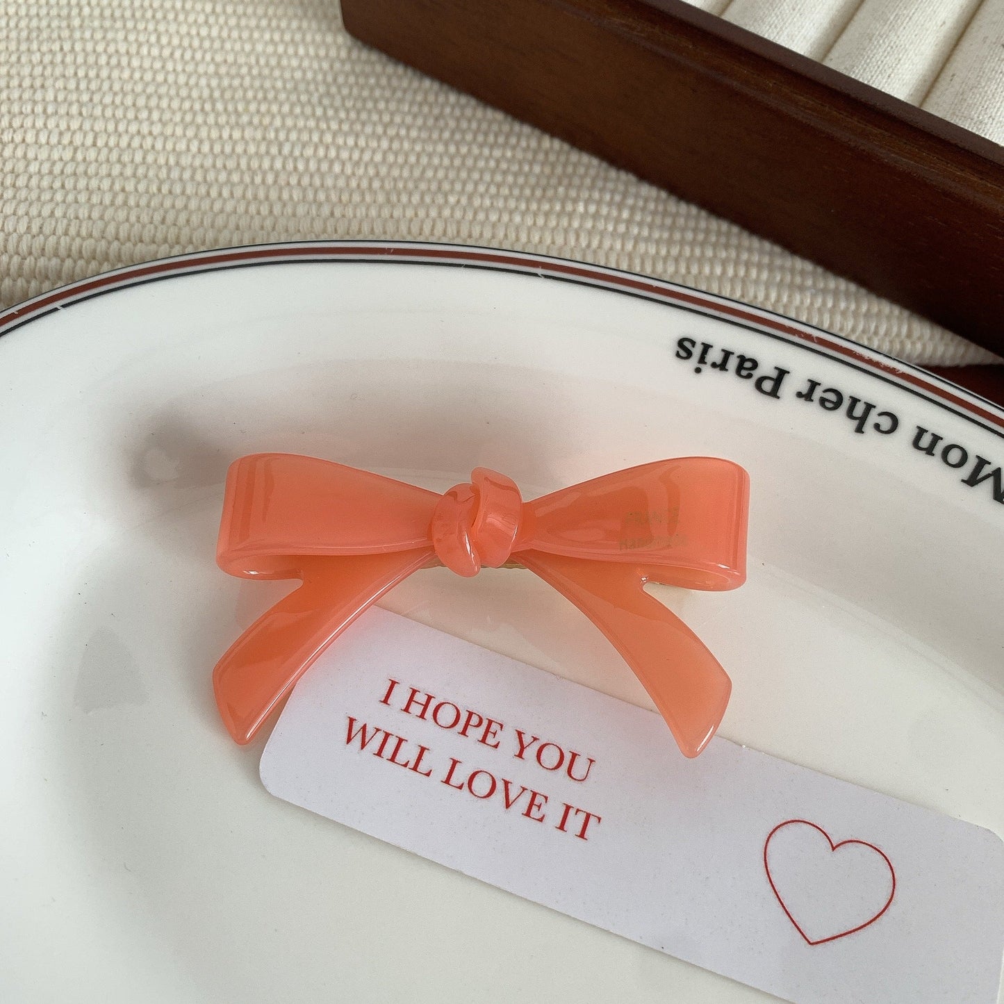 Chic Solid Color Bow Knot Hair Clip