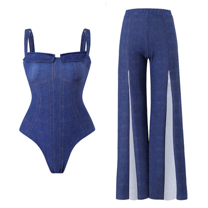 Strap One Piece Swimweat Split Cover