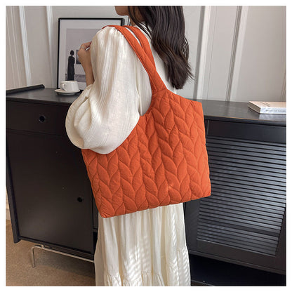 Simple Solid Color Casual Shoulder Bag