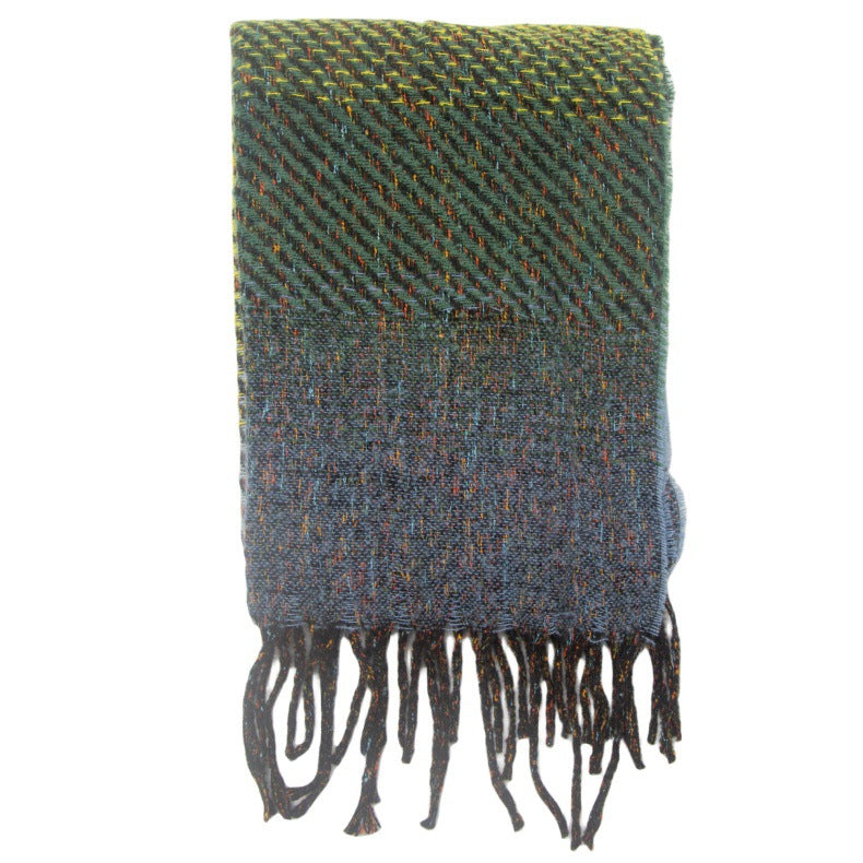 Gradient Color Tassel Soft Scarves