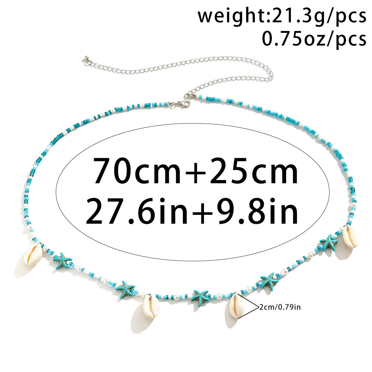 Simple Beaded Shell Waist Chain