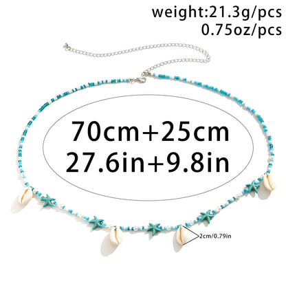 Simple Beaded Shell Waist Chain