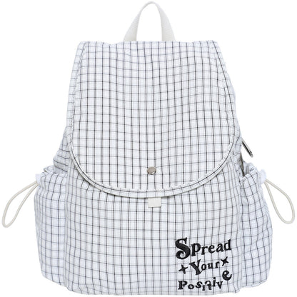 Plaid Casual Nylon Cute Backpack