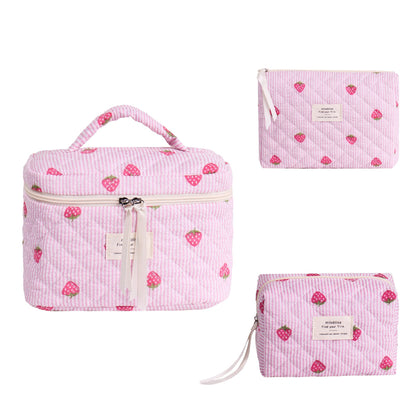 Candy Color Sweet Large Capacity Make Up Bag
