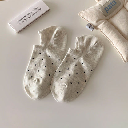 Polka Dot Simple Low Ankle Socks