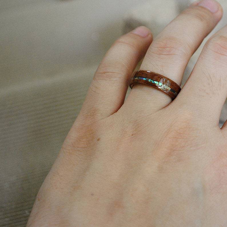 Handmade Natural Wooden Band Ring