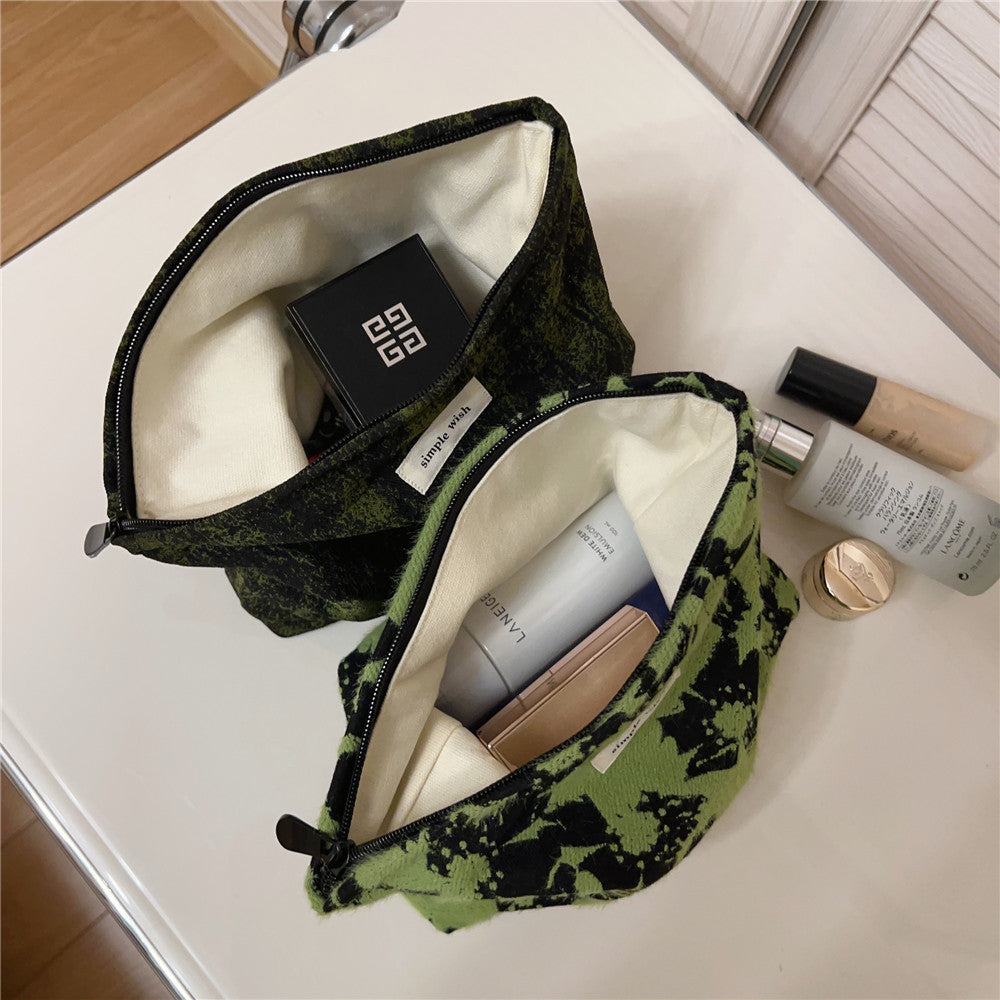 Vintage Jacquard Square Cosmetic Bag