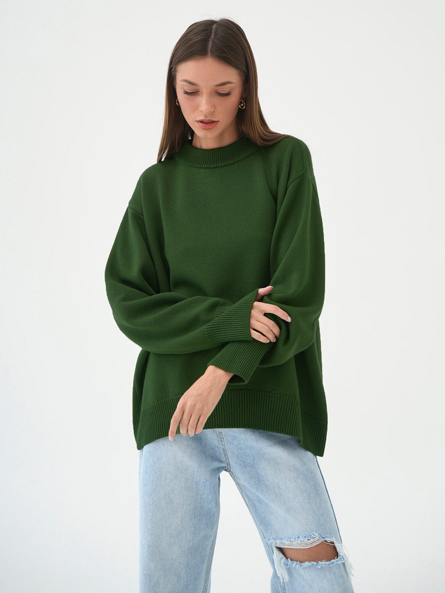 Solid Color Loose Casual Sweater