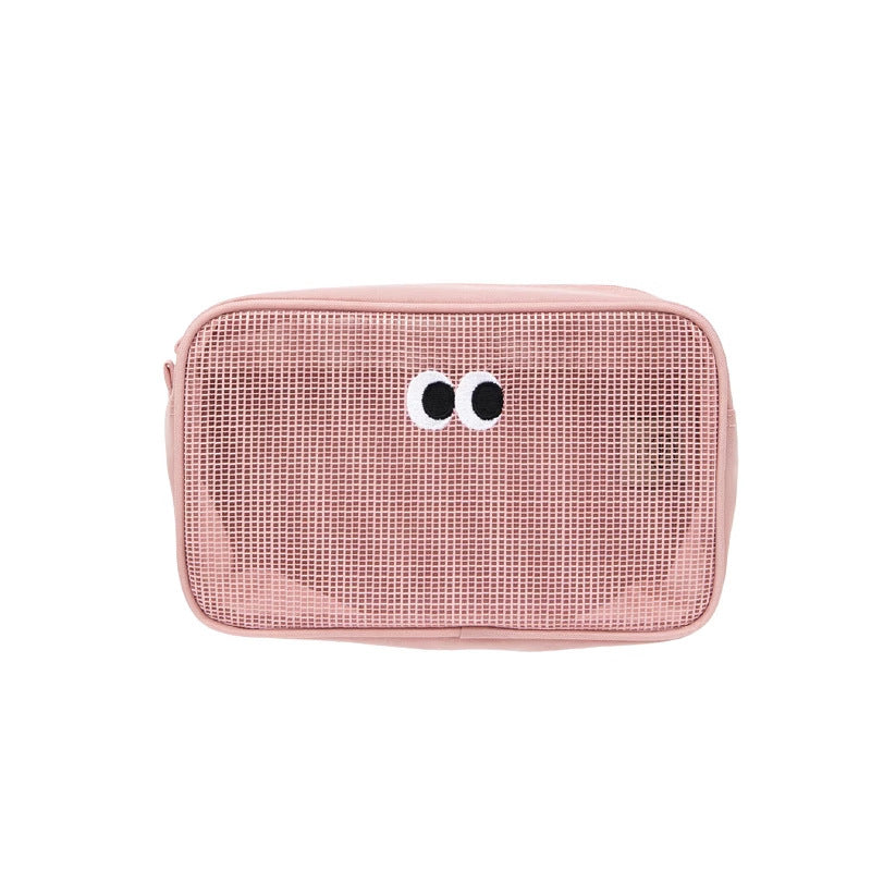 Cute Eyes Portable Mesh Cosmetic Bags