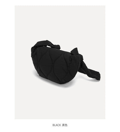 Simple Solod Color Puffer Shoulder Bag