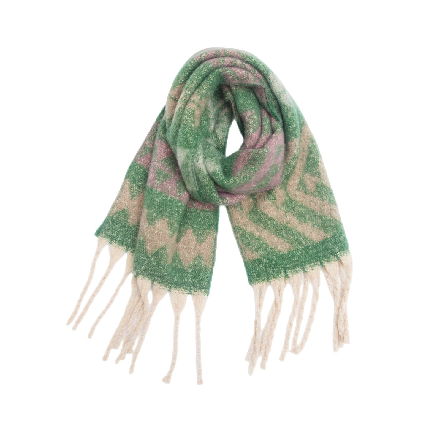 Print Tassel Contrast Color