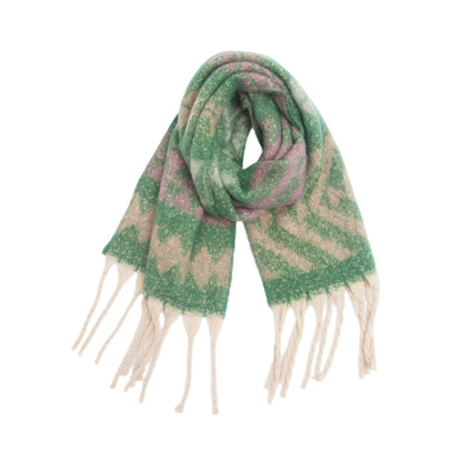 Print Tassel Contrast Color