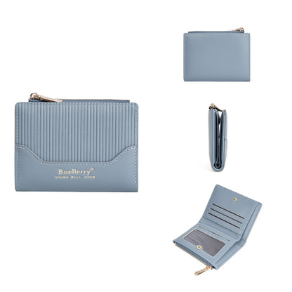 Simple Leather Splicing Card Cases Wallets