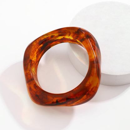 Simple Chunky Translucent Geometric Bangle