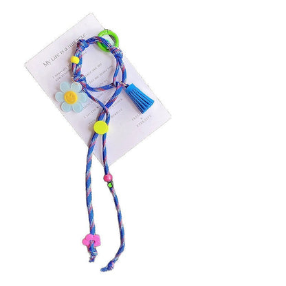Cute Flower Braided Keychain Bag Charm