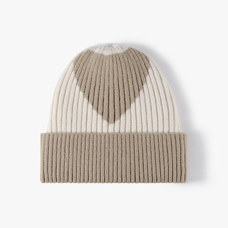 Color Block Love Jacquard Knit Beanie
