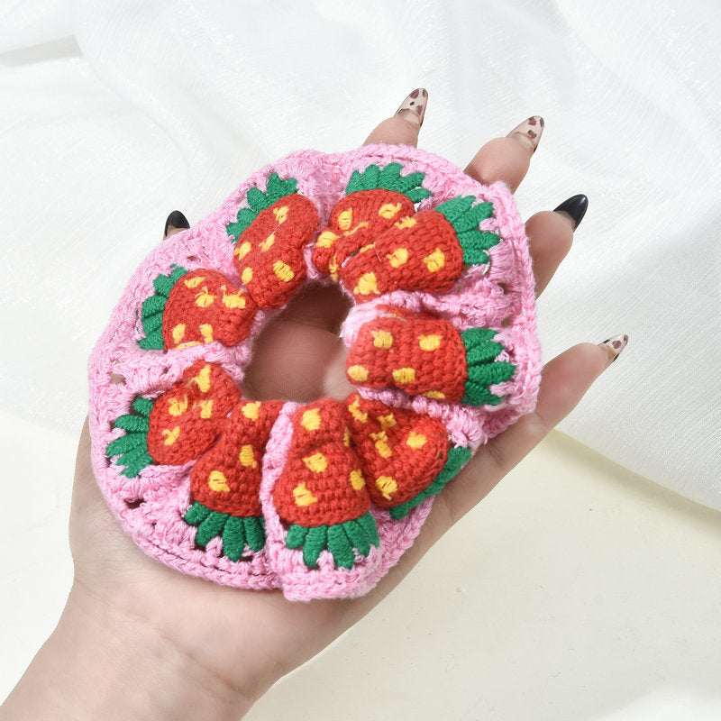 Bohemian Handmade Crochet Colorful Scrunchies