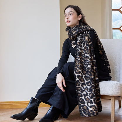 Leopard Print Vintage Warm Scarves