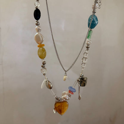 Cute Double-Layer Spicing Beaded Necklace