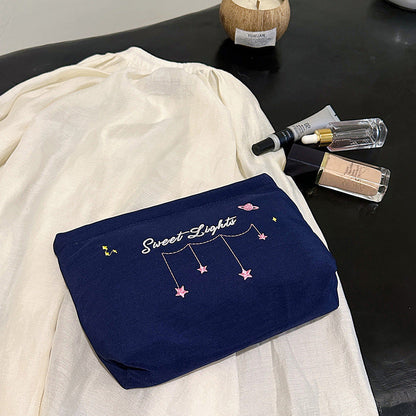 Simple Shining Large Capacity Portable Cosmetic Bag