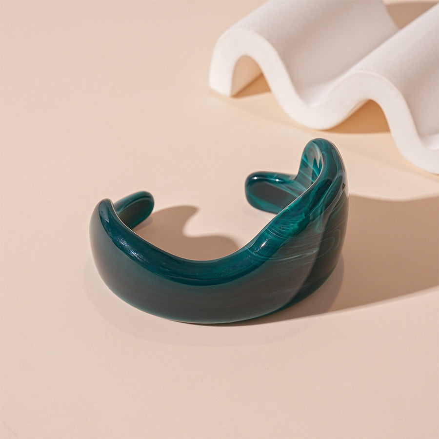 Vintage Irregular Open Acrylic Bracelets