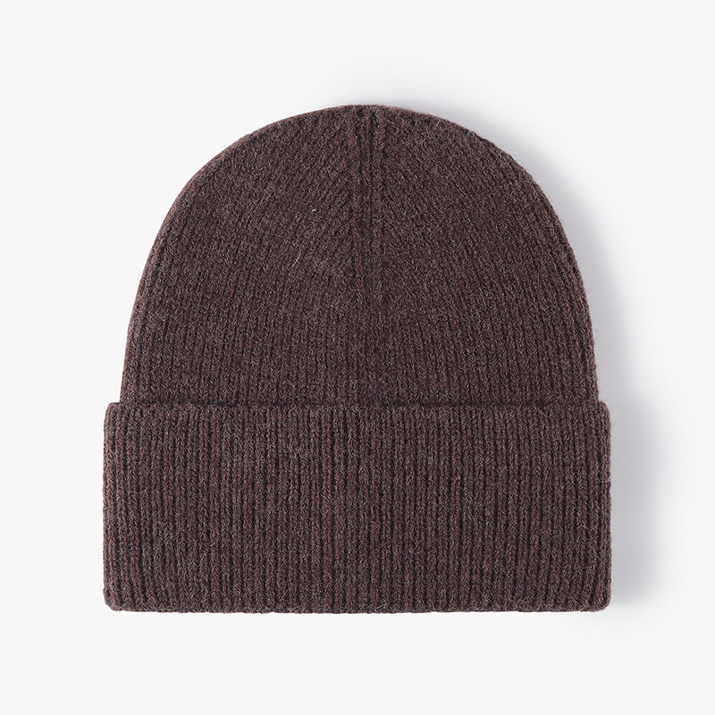 Solid Color Large Size Knit Beanie