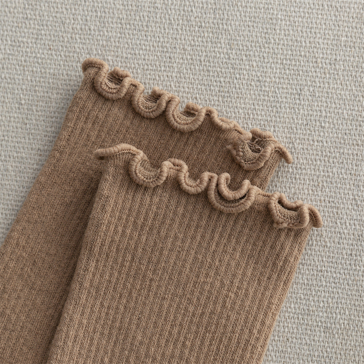 Flounce Solid Color Simple Sweet Socks