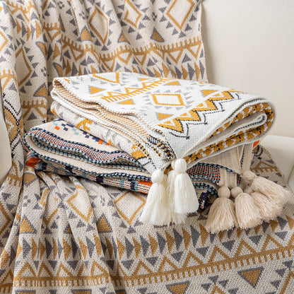Bohemian Geometric Soft Throw Blanket