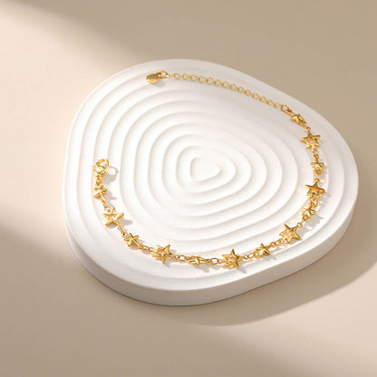 Star Chain Splicing Sweet Link Bracelet