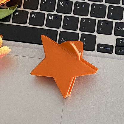 Colorful Cute Solid Color Star Hair Claws