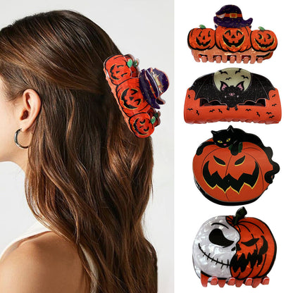 Halloween Pumpkin Shape Hair Clips