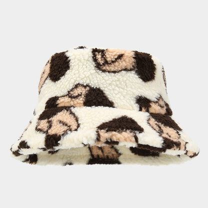 Cute Dog Pattern Thicken Winter Bucket Hat
