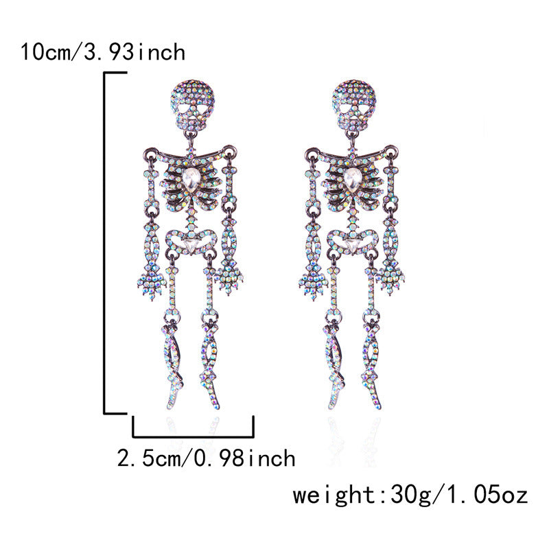 Halloween Shiny Rhinestone Drop Earrings