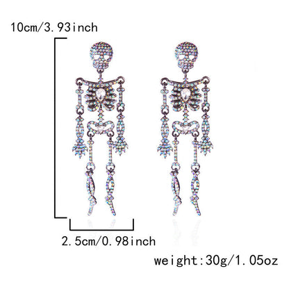 Halloween Shiny Rhinestone Drop Earrings