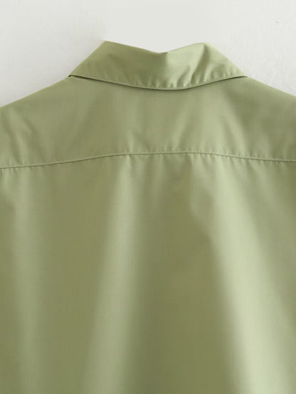 Pockets Irregular Lapel Sleeveless Shirts