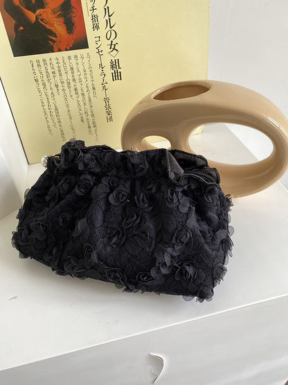 Flower Lace Pearl Cosmetic Bag