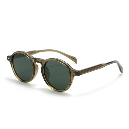 Retro Round Frame Polarized Sunglasses