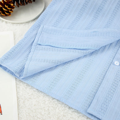 Jacquard Solid Color Soft Sleepwear Sets