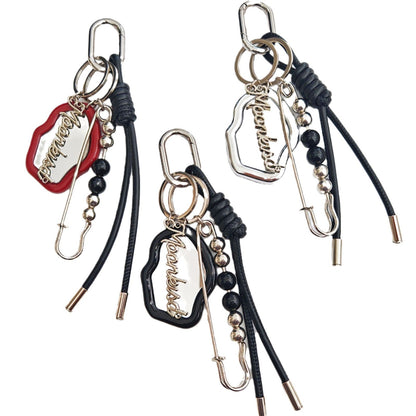 Trendy Mirror Braided Keychain Bag Charm