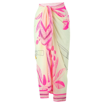 Flower One Piece Swimwear Print Cover