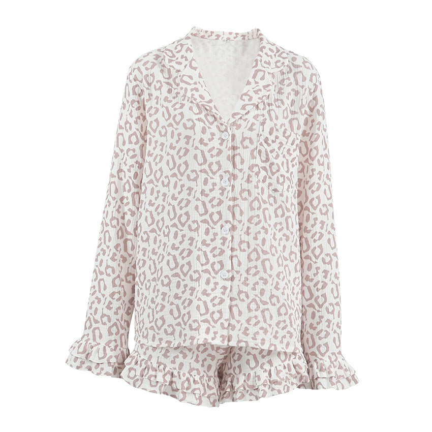 Leopard Print Loose Sleepwear Sets