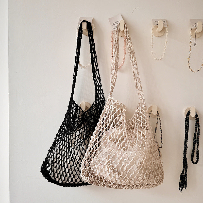 Hollow Large Capacity Braided Shoulder Bag