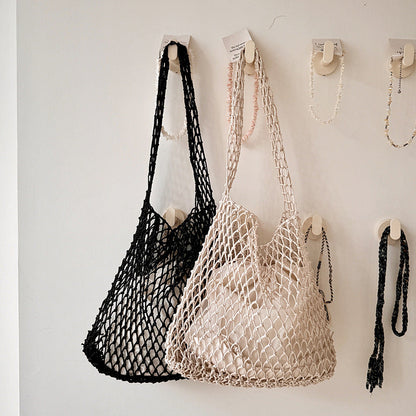 Hollow Large Capacity Braided Shoulder Bag