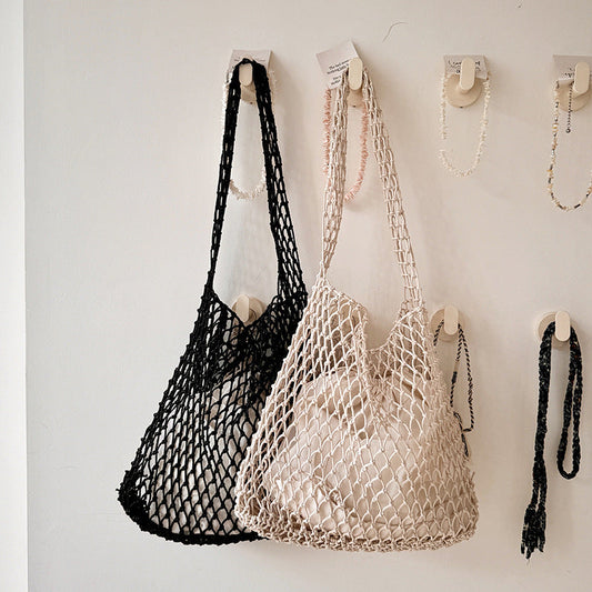 Hollow Large Capacity Braided Shoulder Bag