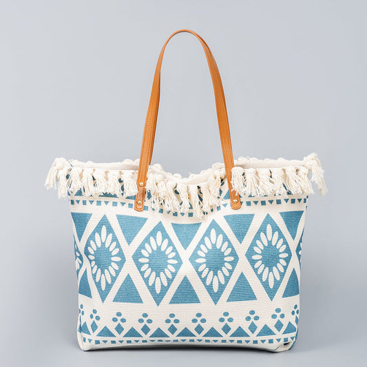 Print Large Size Tote Handbag