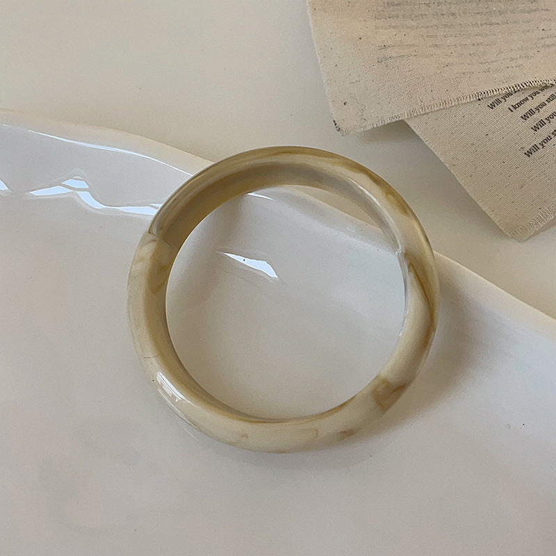 Irregular Acrylic Resin Layered Bracelets