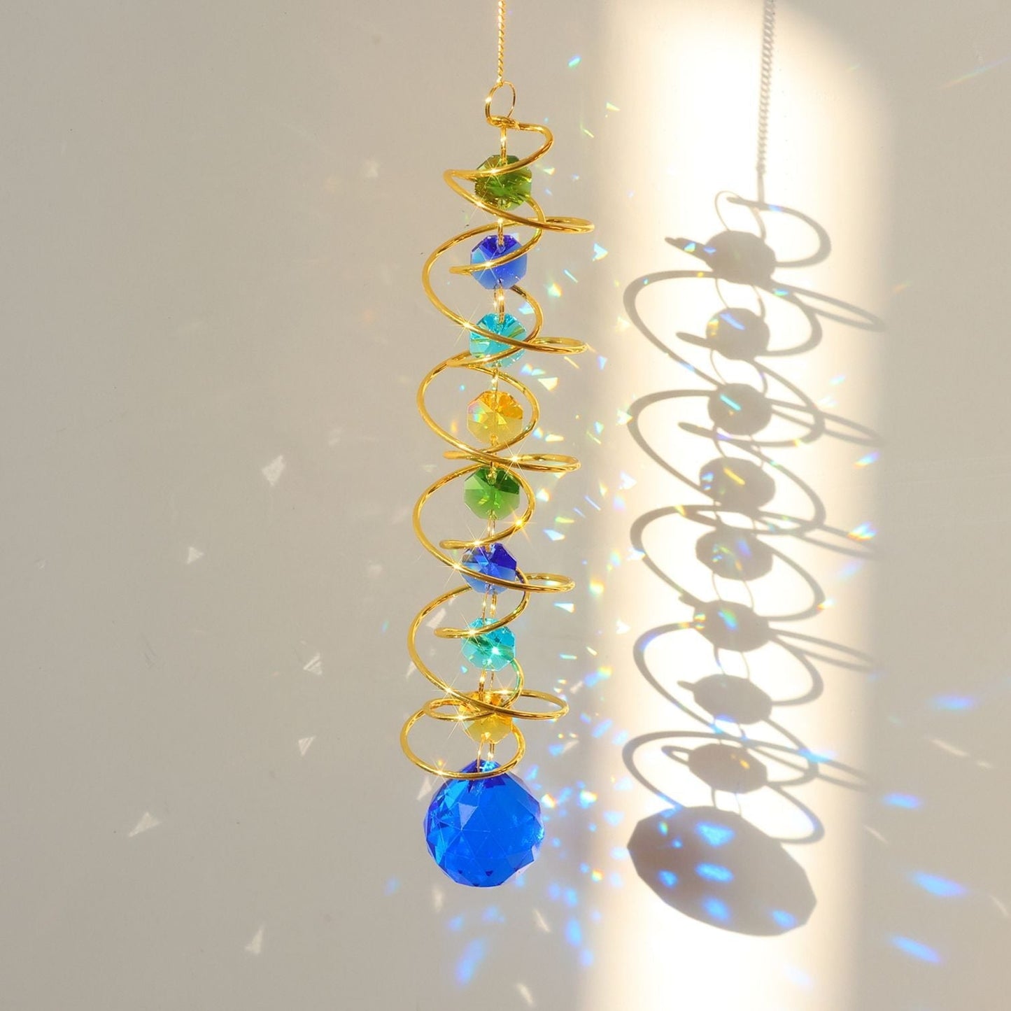 Rainbow Crystal Helical Suncatcher