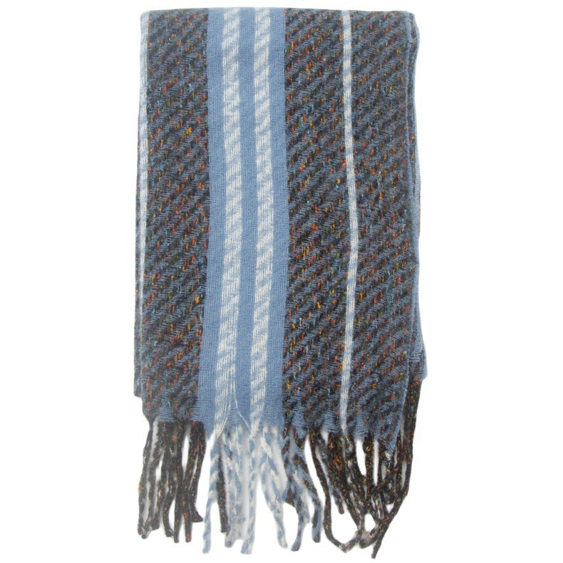 Striped Contrast Color Scarves